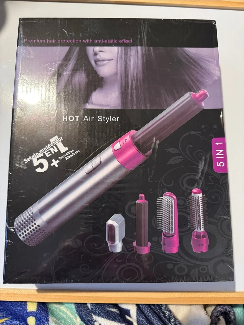 5-in-1 Hot Air Styler - Pink/Silver